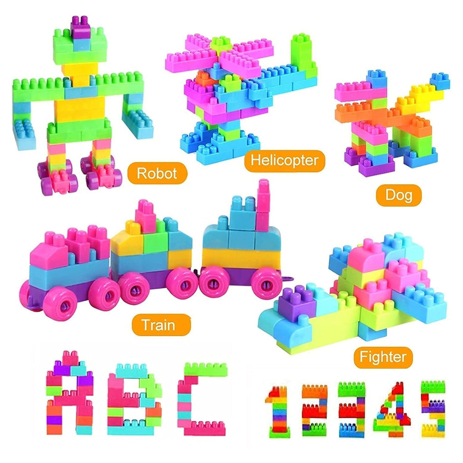 8094 Blocks Set for Kids, Play Fun and Learning Blocks for Kids Games for Children Block Game Puzzles Set Boys, Children (Multicolor, 60 Bricks Blocks) DeoDap 8094 Blocks Set for Kids, Play Fun and Learning Blocks for Kids Games for Children Block Game Puzzles Set Boys, Children (Multicolor, 60 Bricks Blocks) DeoDap